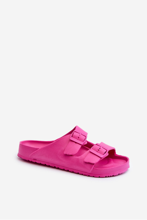 Moteriškos putplasčio šlepetės su sagtimis Fuchsia Luciene