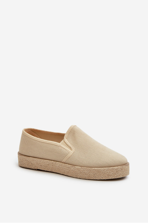 Moteriškos espadrilės ant smėlio spalvos platformos Naloenma