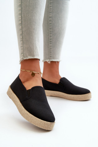 Moteriškos espadrilės ant platformos Black Naloenma