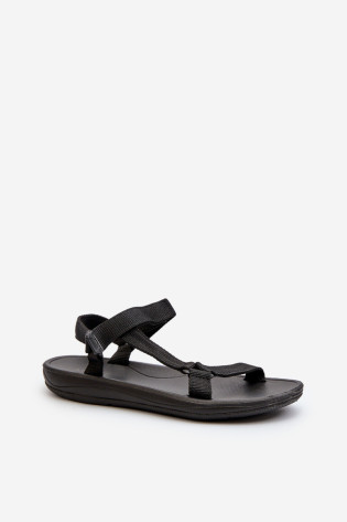 Moteriški sportiniai sandalai su Velcro juodu Vilari 2