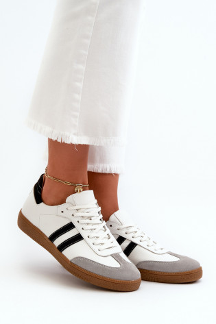 Zazoo N1068 moteriški odiniai žemi sportbačiai, balti