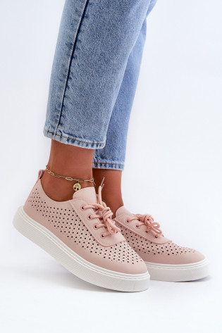 Ažūriniai sportbačiai ant platformos, Pink Tanvi