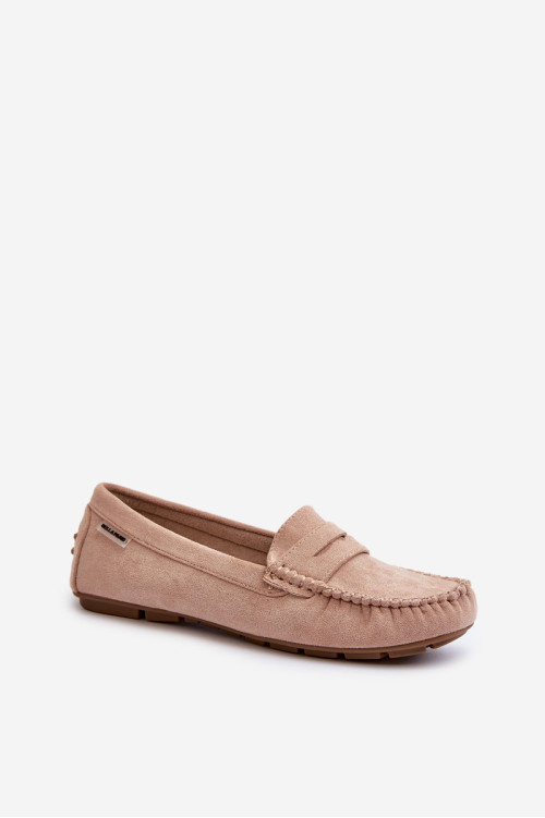 Moteriški „Eco Suede“ mokasinai smėlio spalvos „Rerteria“.