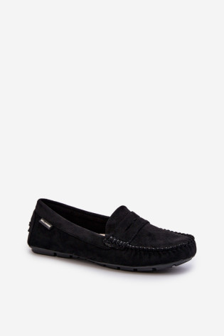 Moteriški mokasinai, pagaminti iš „Eco Suede“ juodos spalvos „Rerceria“. 2