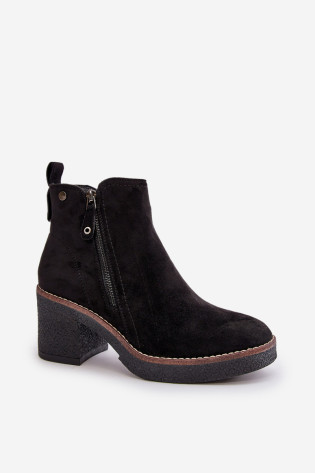 Izoliuoti moteriški kulkšnies batai, pagaminti iš Eco Suede, Black Velarilla 2