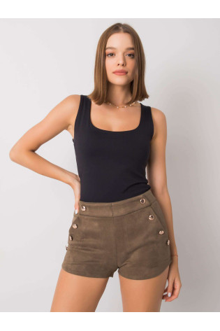 Khaki spalvos šortai moterims 2