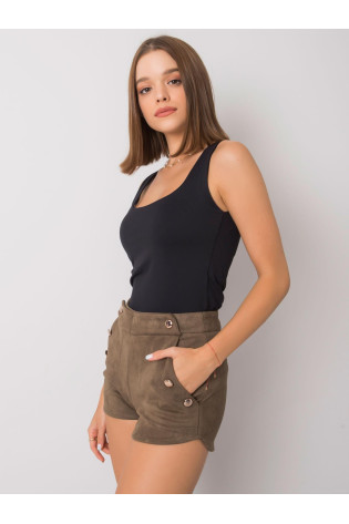 Khaki spalvos šortai moterims 3