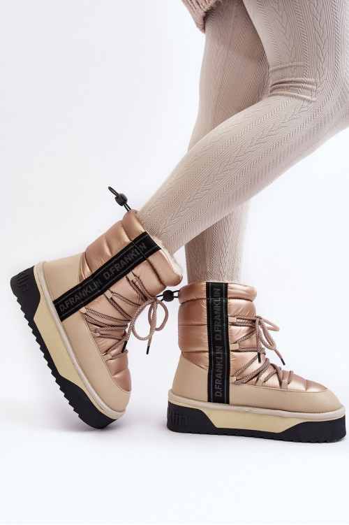Moteriški sniego batai storu padu Vegan D.Franklin DFSH371006 Beige
