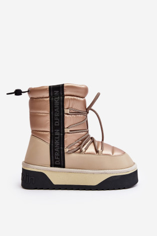Moteriški sniego batai storu padu Vegan D.Franklin DFSH371006 Beige