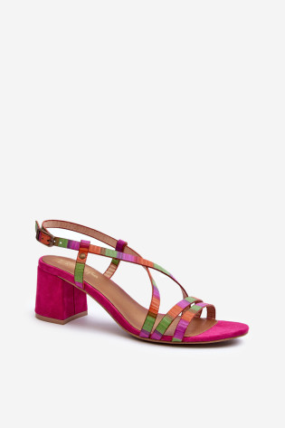 Zomšiniai basutės ant žemo kulno Maciejka 06653-15 Fuchsia 2