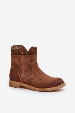 Žemi moteriški batai suede Lewski 3624 ruda 2