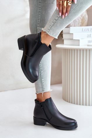 Žemi batai su kailiu, Vinceza 85150 Black