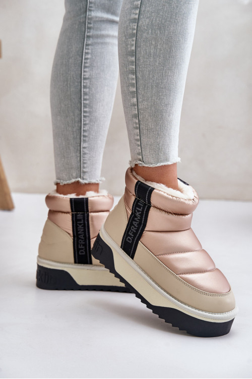 Maži sniego batai su storu padu D.Franklin DFSH371010 Beige