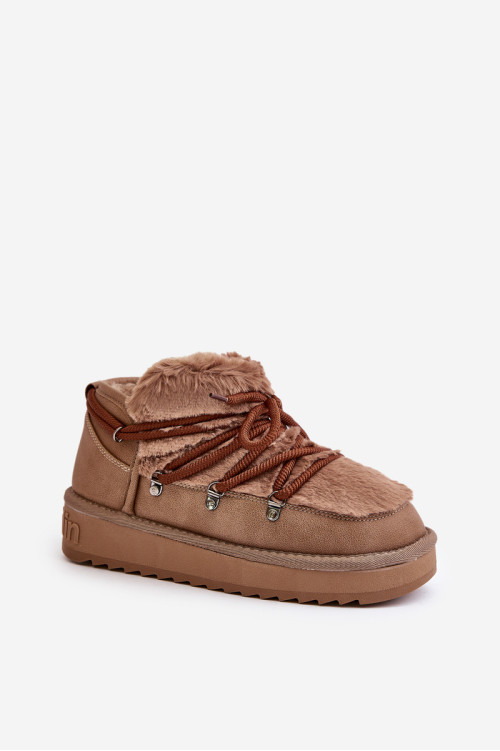 Žemos platformos sniego batai su kailiu D.Franklin DFSH370011 Ruda