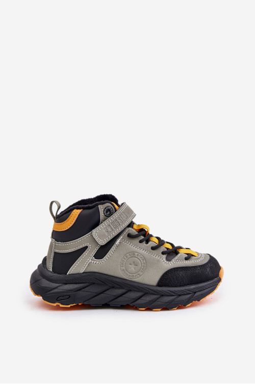 Vaikiškų žygių batų gaudyklės, izoliuotos Velcro Khaki Big Star OO374181