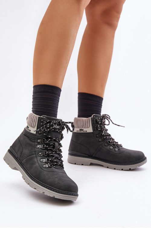 Lee Cooper moteriški izoliuoti batai LCJ-24-03-3043 juodi