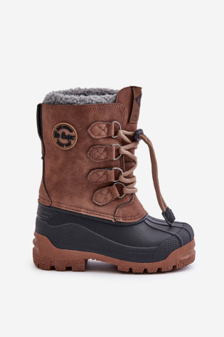 Labai šilti vaikiški sniego batai su raišteliu Lee Cooper LCJ-24-44-2842K Brown