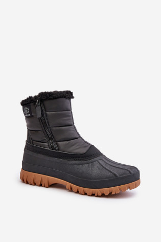 Moteriški sniego batai, izoliuoti kailiu, užtrauktuku Lee Cooper LCJ-24-44-2866 juoda 2
