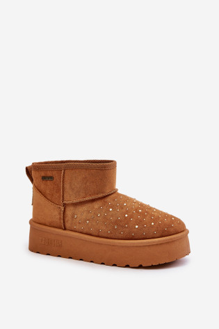 Sniego batai su dekoracija ant Big Star OO274A104 Camel platformos 2