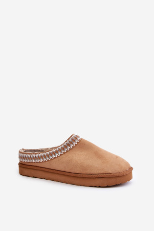 Patogūs moteriški batai namuose Šlepetės su siuvinėjimu Inblu FX000021 Camel 2
