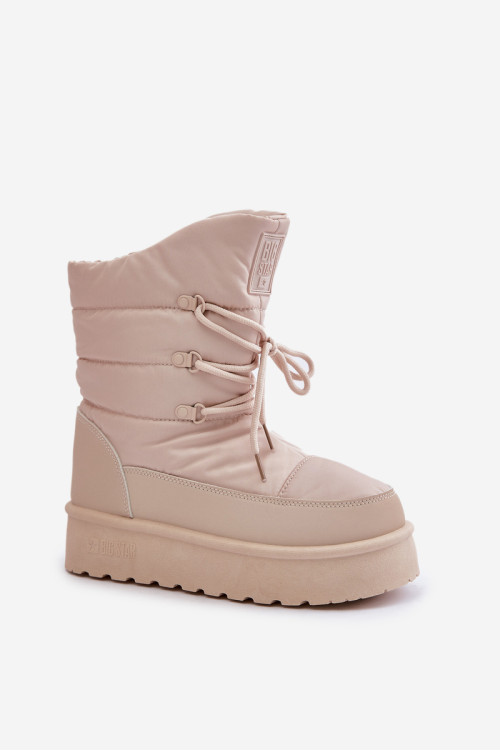 Platforminiai sniego batai su užtrauktuku Big Star OO274885 Beige