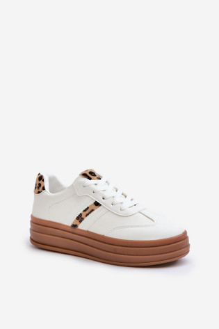 Moteriški sportbačiai su platforma Leopard White Dravinnia 2