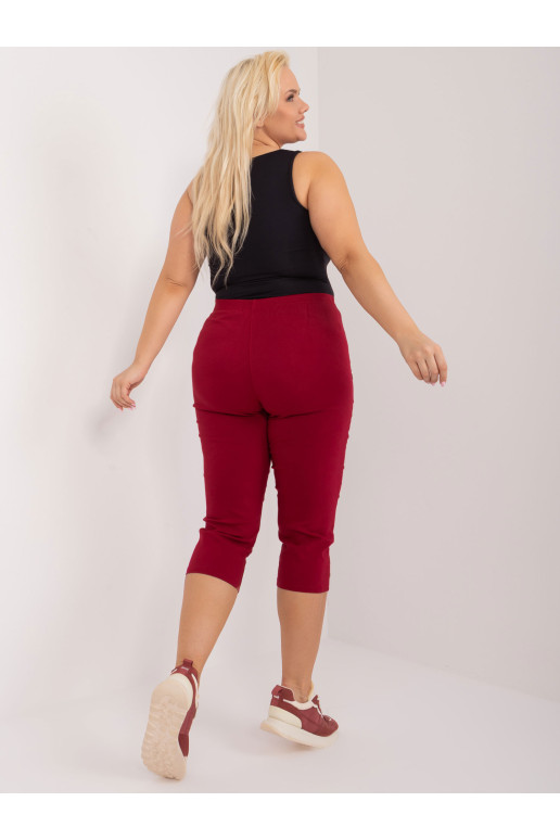 Plus size bordo kelnės 3
