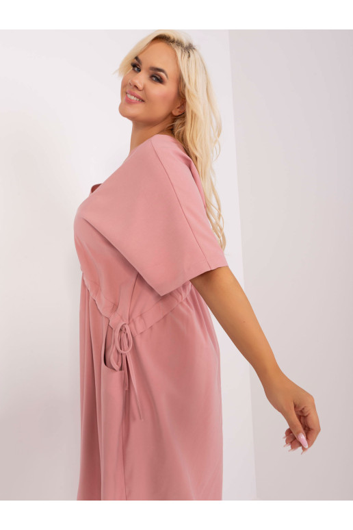 Plus size rožinė suknelė 4