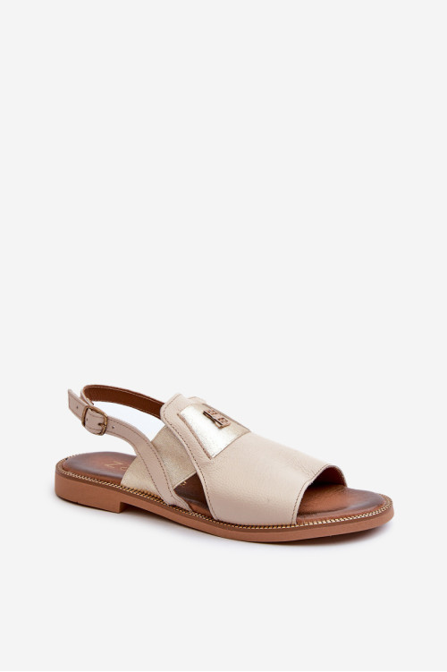 Zazoo 40385 Moteriški odiniai sandalai smėlio spalvos
