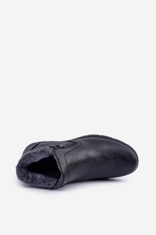Daniello juodi izoliuoti vyriški ekologiški odiniai kulkšnies batai