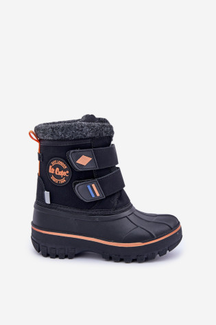 Lee Cooper LCJ-24-44-2865K Velcro vaikiški sniego batai, juodi