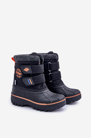 Lee Cooper LCJ-24-44-2865K Velcro vaikiški sniego batai, juodi 2