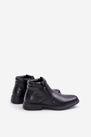 Vyriški kulkšnies batai su izoliacija Eco Leather Black Lilari