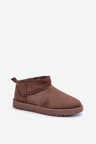 Maži sniego batai iš Eco Suede Brown Nelsanna 2