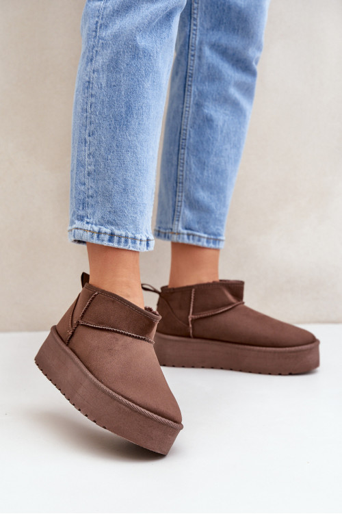 Korfedi Brown Platform Low Snow Batai