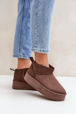 Korfedi Brown Platform Low Snow Batai