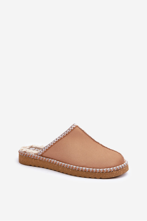 Namai Batai Šlepetės su siuvinėjimais Moteriški Inblu EY000028 Camel