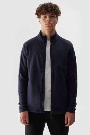 Fleece 4F vyriška nuolatinė apykakle, įprasta 4FAW23TFLEM122-30S Navy 2