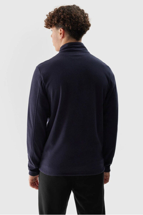 Fleece 4F vyriška nuolatinė apykakle, įprasta 4FAW23TFLEM122-30S Navy