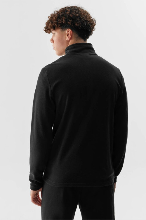 Fleece stovo apykaklė, įprasta 4F vyriška 4FAW23TFLEM123-20S juoda