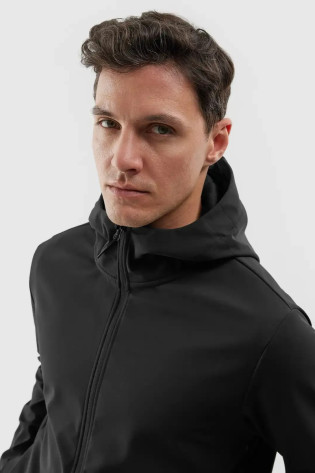 Vyriška Softshell striukė su gobtuvu 4F 4FWAW24TSOFM283-20S juoda 2