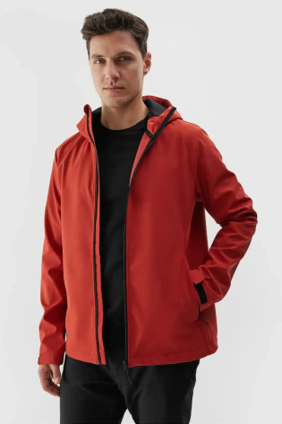 Vyriška „Softshell“ striukė su gobtuvu 4F 4FWAW24TSOFM283-61S Raudona