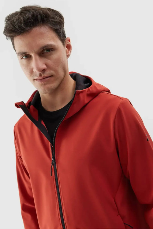 Vyriška „Softshell“ striukė su gobtuvu 4F 4FWAW24TSOFM283-61S Raudona