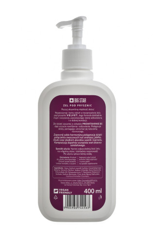 DUŠO ŽELIS VELVET WOMEN& 39 S BIG STAR 400 ML