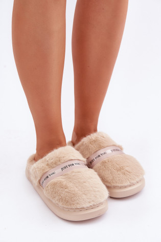 Kailinės šlepetės su dekoratyviniu dirželiu Beige Savalithea