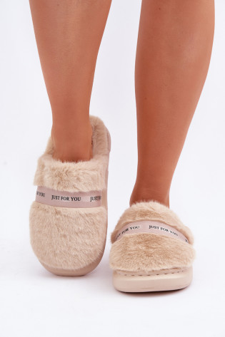 Kailinės šlepetės su dekoratyviniu dirželiu Beige Savalithea