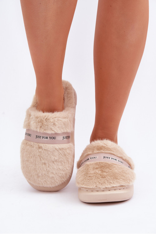 Kailinės šlepetės su dekoratyviniu dirželiu Beige Savalithea