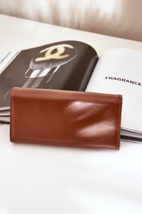 Eco Leather Smooth Moteriška piniginė Ruda Erolia