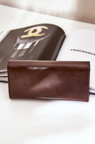 Eco Leather Smooth Moteriška Šokoladinė Erolia piniginė