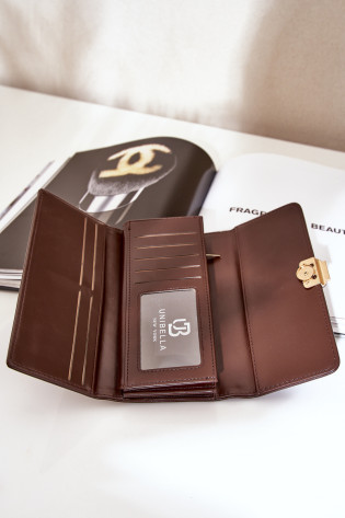 Eco Leather Smooth Moteriška Šokoladinė Erolia piniginė 2